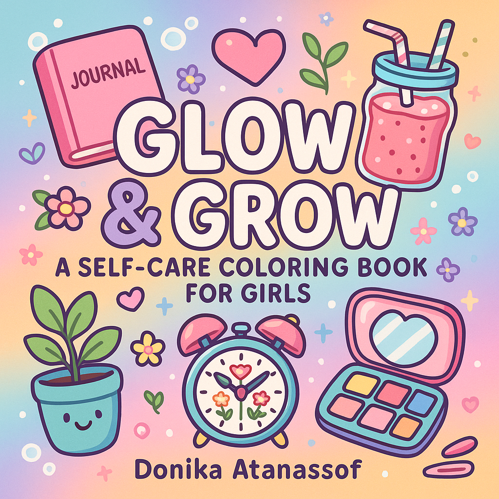 Glow & Grow β A Self-Care Coloring Book for Girls (Digital Download)