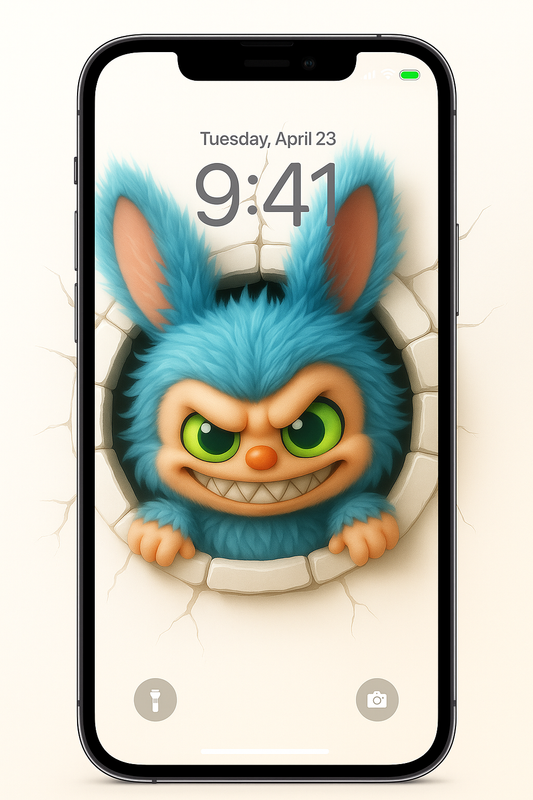3-Pack Bubloo 3D iPhone Wallpaper Mad Wall Breaker (Digital Download)